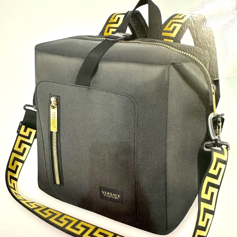 Versace Parfum Rider Transforming Crossbody Backpack Travel Personal Item Gym